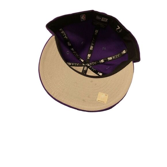 New Era Los Angeles Lakers 59FIFTY Fitted Hat Cap Size 7 3/8 - Picture 2 of 2